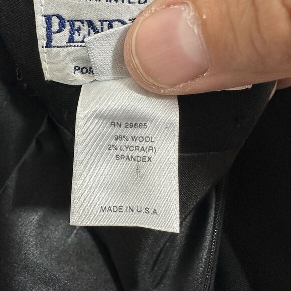 Pendleton 100% Virgin Wool Black Skirt Women Size 8 Business Career - Picture 7 of 8